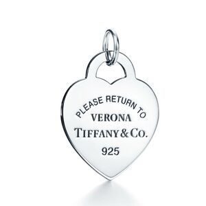 Tiffany & Co. Sterling Silver Please Return To Verona Heart Charm